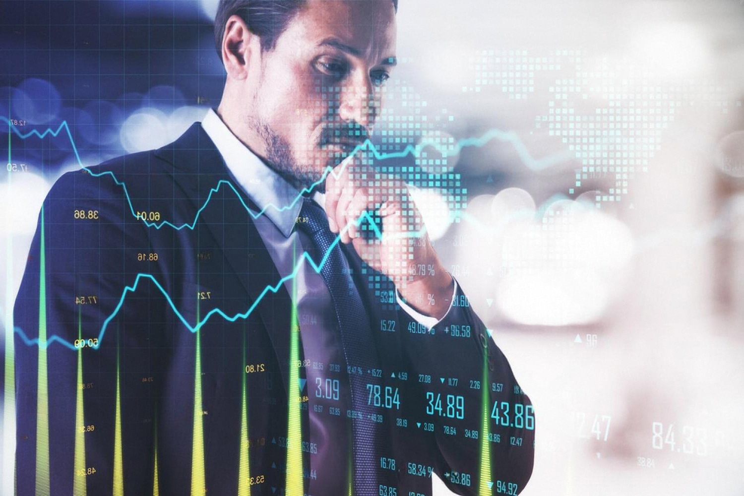 Businessman reviewing financial data representing a UAE company checking its Ultimate Beneficial Owner records